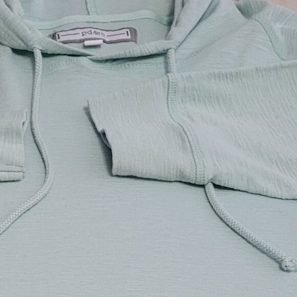 PD&C Light Green 100% Cotton Pullover Hoodie Size Medium EUC - Picture 4 of 8